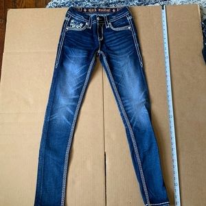Womens rock revival skinny blue jeans size: 26